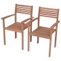 Garden chairs 2 pcs teak wood and bright green cushions by , Garden chairs - Ref: Foro24-3062288, Price: 178,73 €, Discount: %