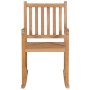 Solid Teak Wood Rocking Chair with Red Cushion by , Garden chairs - Ref: Foro24-3062778, Price: 156,25 €, Discount: %