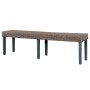 Kubu rattan and solid gray mango wood bench 160 cm by vidaXL, Dining and kitchen benches - Ref: Foro24-285793, Price: 104,21 ...