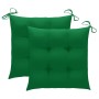 Batavia chairs 2 units solid teak with green cushions by , Garden chairs - Ref: Foro24-3062147, Price: 244,34 €, Discount: %