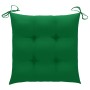 Batavia chairs 2 units solid teak with green cushions by , Garden chairs - Ref: Foro24-3062147, Price: 244,34 €, Discount: %