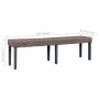 Kubu rattan and solid gray mango wood bench 160 cm by vidaXL, Dining and kitchen benches - Ref: Foro24-285793, Price: 104,21 ...