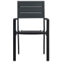 Garden chairs 4 units HDPE wood-like black appearance by vidaXL, Garden chairs - Ref: Foro24-47886, Price: 176,36 €, Discount: %