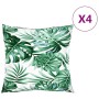 Decorative cushions 4 pcs leaf print fabric 50x50 cm by , Cushions - Ref: Foro24-314350, Price: 44,39 €, Discount: %