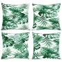 Decorative cushions 4 pcs leaf print fabric 50x50 cm by , Cushions - Ref: Foro24-314350, Price: 44,39 €, Discount: %