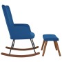 Silla mecedora con reposapiés terciopelo azul de , Mecedoras - Ref: Foro24-327764, Precio: 143,22 €, Descuento: %