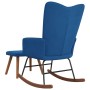 Silla mecedora con reposapiés terciopelo azul de , Mecedoras - Ref: Foro24-327764, Precio: 143,22 €, Descuento: %