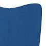 Silla mecedora con reposapiés terciopelo azul de , Mecedoras - Ref: Foro24-327764, Precio: 143,22 €, Descuento: %