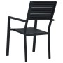 Garden chairs 4 units HDPE wood-like black appearance by vidaXL, Garden chairs - Ref: Foro24-47886, Price: 176,36 €, Discount: %