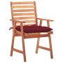 Garden dining chairs 3 units solid acacia wood and cushions by , Garden chairs - Ref: Foro24-3064371, Price: 220,10 €, Discou...