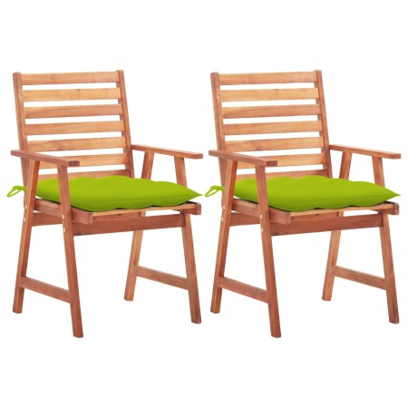 Garden dining chairs 2 pcs solid acacia wood and cushions by , Garden chairs - Ref: Foro24-3064346, Price: 131,15 €, Discount: %