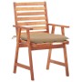 Garden dining chairs 2 pcs solid acacia wood and cushions by , Garden chairs - Ref: Foro24-3064338, Price: 131,15 €, Discount: %