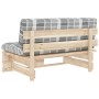 Central sofa made of pallets for impregnated pine wood garden by , Modular outdoor sofas - Ref: Foro24-3066542, Price: 107,99...