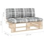 Central sofa made of pallets for impregnated pine wood garden by , Modular outdoor sofas - Ref: Foro24-3066542, Price: 107,99...