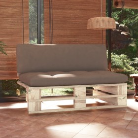 Central sofa made of pallets for impregnated pine wood garden by , Modular outdoor sofas - Ref: Foro24-3066537, Price: 106,99...