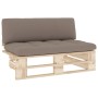 Central sofa made of pallets for impregnated pine wood garden by , Modular outdoor sofas - Ref: Foro24-3066537, Price: 106,82...