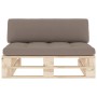 Central sofa made of pallets for impregnated pine wood garden by , Modular outdoor sofas - Ref: Foro24-3066537, Price: 106,82...