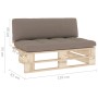 Central sofa made of pallets for impregnated pine wood garden by , Modular outdoor sofas - Ref: Foro24-3066537, Price: 106,82...