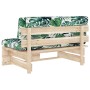 Central sofa made of pallets for impregnated pine wood garden by , Modular outdoor sofas - Ref: Foro24-3066540, Price: 108,79...