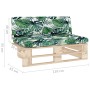 Central sofa made of pallets for impregnated pine wood garden by , Modular outdoor sofas - Ref: Foro24-3066540, Price: 108,79...