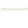 Automatic awning with LED wind sensor cream 600x300 cm by , Awnings - Ref: Foro24-3068972, Price: 794,26 €, Discount: %