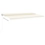 Automatic awning with LED wind sensor cream 600x300 cm by , Awnings - Ref: Foro24-3068972, Price: 794,26 €, Discount: %