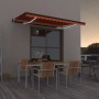 Toldo automático LED sensor de viento naranja marrón 400x350 cm de , Toldos - Ref: Foro24-3069195, Precio: 667,32 €, Descuent...