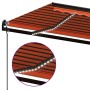 Automatic awning LED wind sensor orange brown 400x350 cm by , Awnings - Ref: Foro24-3069195, Price: 694,47 €, Discount: %