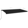 Anthracite gray manual retractable awning 600x350 cm by , Awnings - Ref: Foro24-3069239, Price: 585,07 €, Discount: %