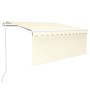 Automatic awning with LED blind wind sensor cream 3x2.5m by , Awnings - Ref: Foro24-3069272, Price: 504,67 €, Discount: %