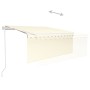 Automatic awning with LED blind wind sensor cream 3x2.5m by , Awnings - Ref: Foro24-3069272, Price: 504,67 €, Discount: %