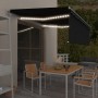 Automatic awning with LED blinds and wind sensor anthracite 4x3 m by , Awnings - Ref: Foro24-3069314, Price: 650,01 €, Discou...