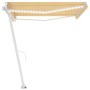 Manual retractable awning with yellow and white LED 400x300 cm by , Awnings - Ref: Foro24-3069543, Price: 491,85 €, Discount: %