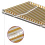 Manual retractable awning with yellow and white LED 4x3 m by , Awnings - Ref: Foro24-3069943, Price: 462,47 €, Discount: %