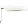 Toldo manual retráctil con LED crema 4x3 m de , Toldos - Ref: Foro24-3070142, Precio: 573,15 €, Descuento: %