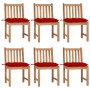 Garden chairs 6 units solid teak wood with cushions by , Garden chairs - Ref: Foro24-3073136, Price: 624,74 €, Discount: %