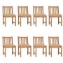 Garden chairs 8 units solid teak wood with cushions by , Garden chairs - Ref: Foro24-3073160, Price: 834,37 €, Discount: %