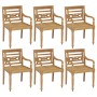 Batavia chairs 6 units solid teak wood with cushions by , Garden chairs - Ref: Foro24-3073342, Price: 718,12 €, Discount: %