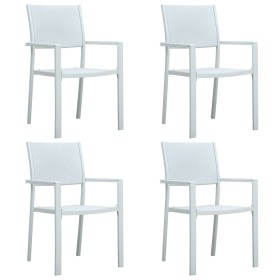 Garden chairs 4 units plastic with white rattan look by vidaXL, Garden chairs - Ref: Foro24-47888, Price: 167,11 €, Discount: %