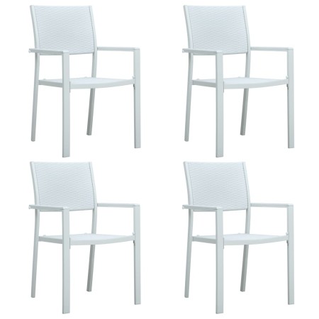 Garden chairs 4 units plastic with white rattan look by vidaXL, Garden chairs - Ref: Foro24-47888, Price: 167,26 €, Discount: %