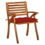 Garden chairs with cushions 4 units solid acacia wood by , Garden chairs - Ref: Foro24-3075195, Price: 373,27 €, Discount: %