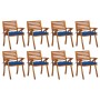 Garden chairs 8 pcs solid teak wood with cushions by , Garden chairs - Ref: Foro24-3075226, Price: 642,86 €, Discount: %