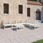 7-teiliges Gartenlounge-Set aus weißem massivem Kiefernholz von , Gartensets - Ref: Foro24-3075740, Preis: 384,38 €, Rabatt: %