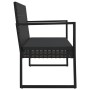 Garden bench with black synthetic rattan cushions 106 cm by , garden benches - Ref: Foro24-362325, Price: 85,43 €, Discount: %