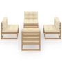 5-piece garden furniture set with solid pine wood cushions by , Garden sets - Ref: Foro24-3076317, Price: 480,59 €, Discount: %