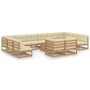 Set de muebles de jardín 13 pzs cojines madera pino marrón miel de , Conjuntos de jardín - Ref: Foro24-3077282, Precio: 1,00 ...