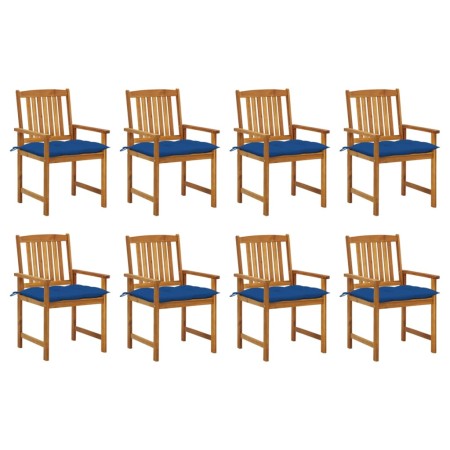 Garden chairs with cushions 8 pcs solid acacia wood by , Garden chairs - Ref: Foro24-3078203, Price: 554,07 €, Discount: %