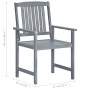 Garden chairs with cushions 8 pcs solid gray acacia wood by , Garden chairs - Ref: Foro24-3078255, Price: 526,37 €, Discount: %