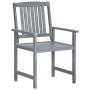 Garden chairs with cushions 8 pcs solid gray acacia wood by , Garden chairs - Ref: Foro24-3078260, Price: 526,37 €, Discount: %