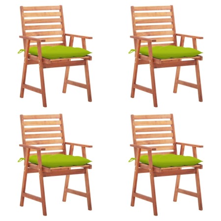 Garden dining chairs and cushions 4 pcs solid acacia wood by , Garden chairs - Ref: Foro24-3078346, Price: 253,99 €, Discount: %